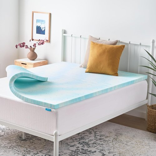 Linenspa 2 Inch Gel Memory Foam Mattress Topper - Twin XL Size, Cooling & Pressure Relieving - CertiPUR Certified