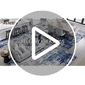 Washable Abstract Area Rug 5x7 Non-Slip Low-Pile Blue Gray Living Room Carpet
