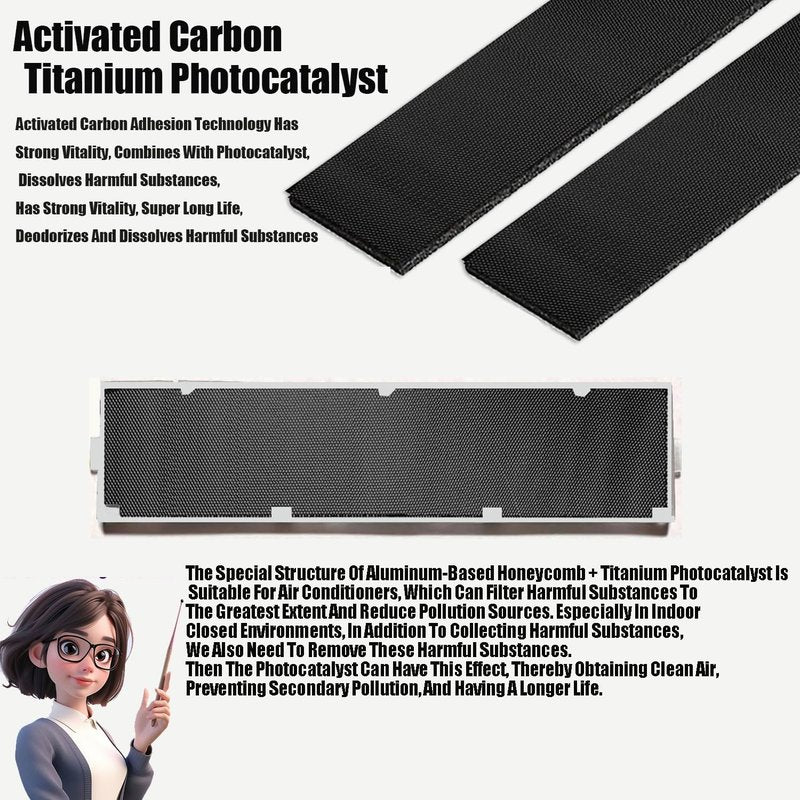 8 Pack Replacement Filter Compatible with Mitsubishi Electric MAC-2330FT-E and MAC-3000FT-E - No Frames