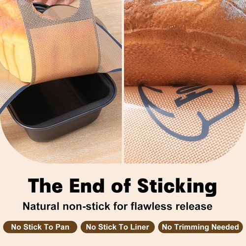 Loaf Pan Set by [Brand Name] - Nonstick 9 x 5 Inch Bread Pans with Liners for Perfect Baking
