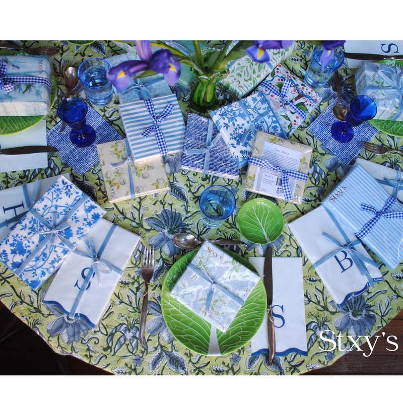 Stxy's 3-py 60ct Birds Cocktail Napkins (Bleed-Free & Non-Toxic Ink) Bird in Trees Fun Decorative Paper Napkins for Decoupage Printed Disposable Napkin set with Blue, Green, and Red