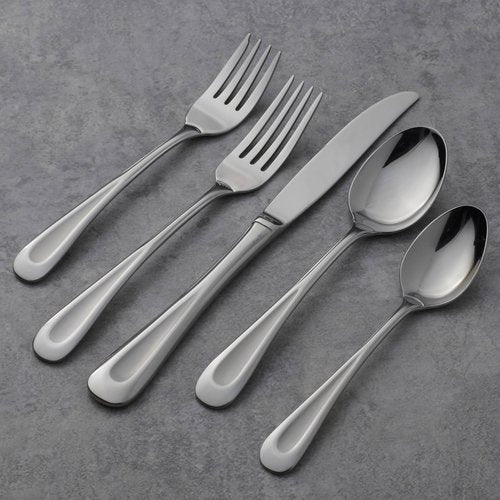 Oneida Satin Sand Dune 12 Piece Everyday Flatware Set, Service for 4 , 18/0 Stainless Steel, Silverware Set, Dishwasher Safe