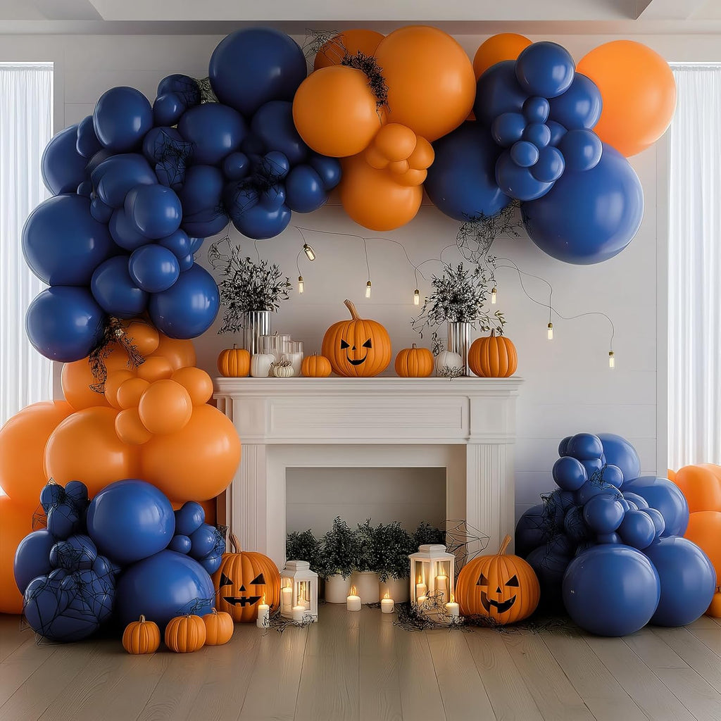 Skiennix Navy Blue Balloon Arch Kit - 133pcs Dark Blue Latex Balloons in Various Sizes for Parties & Events