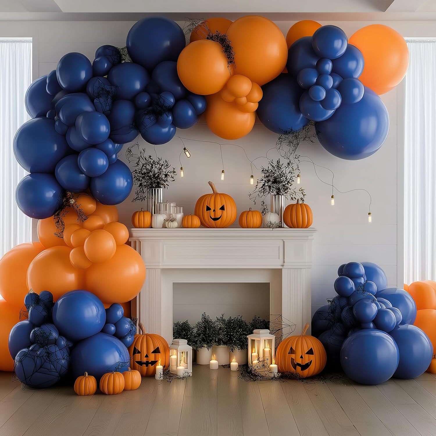 Skiennix Navy Blue Balloon Arch Kit - 133pcs Dark Blue Latex Balloons in Various Sizes for Parties & Events