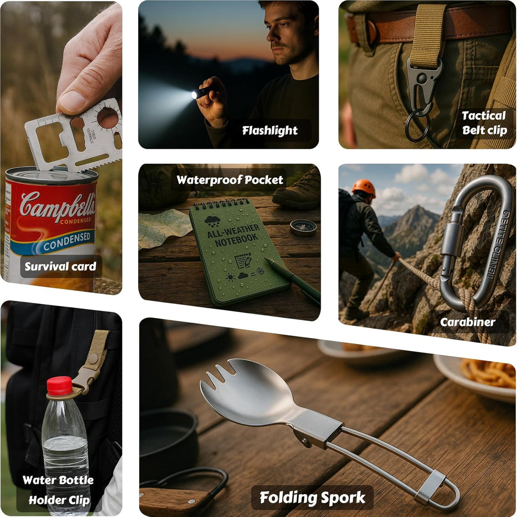 Survival Kit Advent Calendar 2025 for Men - 24 Days of Essential Outdoor Tools | Perfect Xmas Gift for Camping, Fishing, and Hiking Enthusiasts