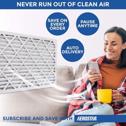 Aerostar MERV 8 Air Filter - 14x14x1 Size | Captures Dust, Lint & Pollen - 4 Count, Made in USA