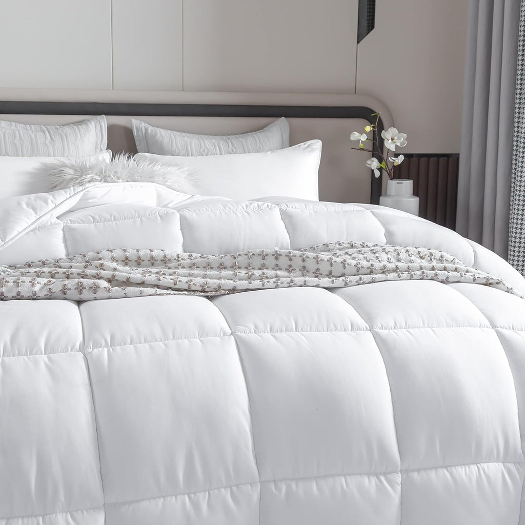 Skiennix Queen Size Down Alternative Comforter - Ultra Soft Heavyweight All Season Duvet Insert 90x90
