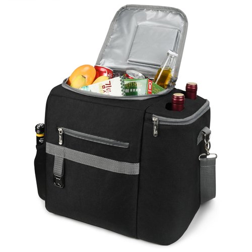 Tirrinia 20L Insulated Cooler Bag - Leakproof Outdoor Grocery Cooling Carrier, Large Travel & to-Go Food Containers, Wine Tote for Picnics, Camping, Parties
