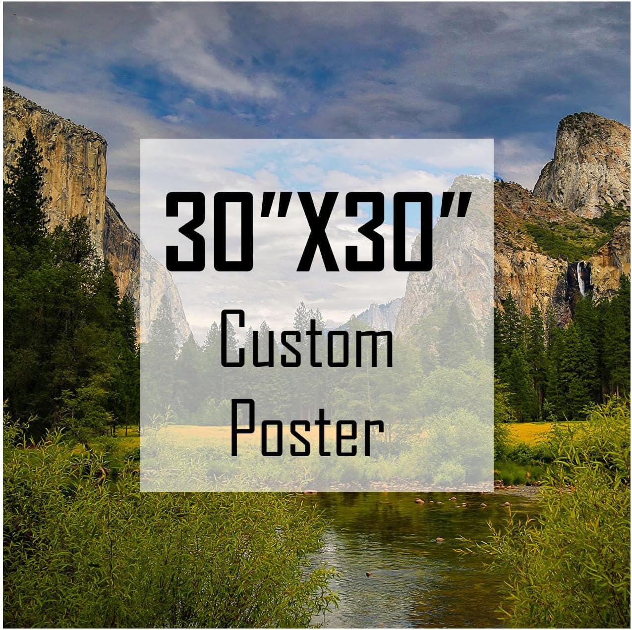 ZXDZSM Custom Canvas Poster - Personalized Wall Art Print | Unframed 30” x 30” Size
