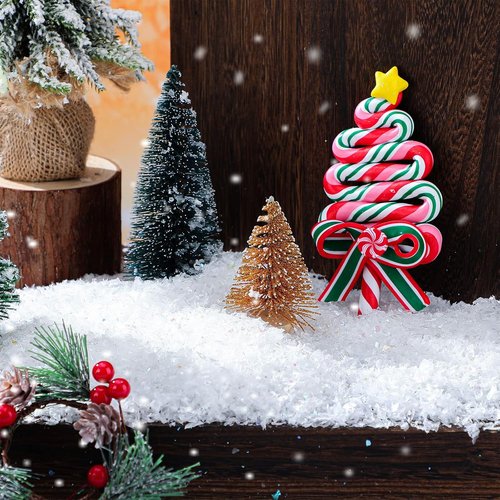 Hungdao Faux Snow Decoration - Sparkly White Artificial Snowflakes for Crafts | 3.8 Ounce