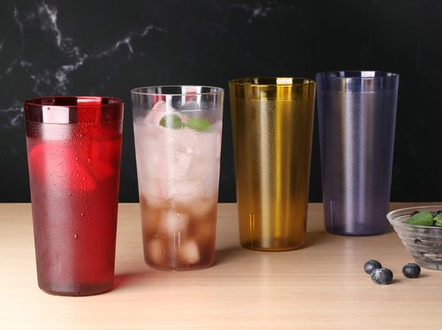 New Star Foodservice | Restaurant-Grade Beverage Tumblers (Blue (Set of 12), 20 oz)