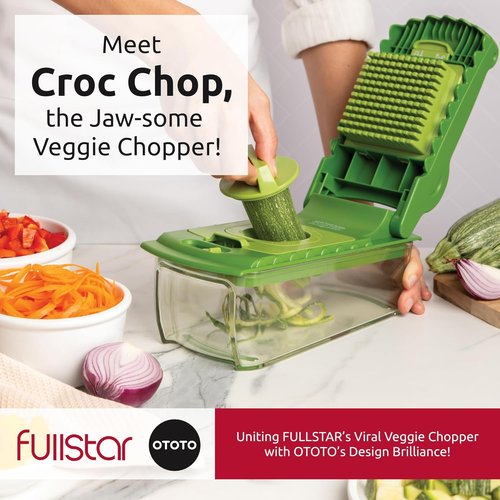 Fullstar Croc Chop Vegetable Chopper & Slicer - Multifunctional Kitchen Gadget for Easy Food Prep