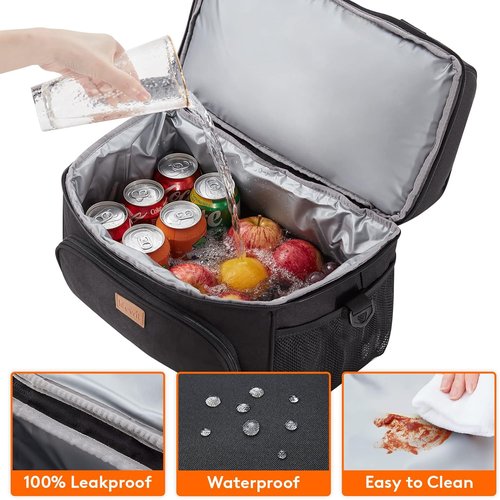 Lifewit Insulated Cooler Bag - Large 32/48 Can Leakproof Beach Cooler | Lightweight Soft-Sided Travel Ice Chest for Camping & Road Trips