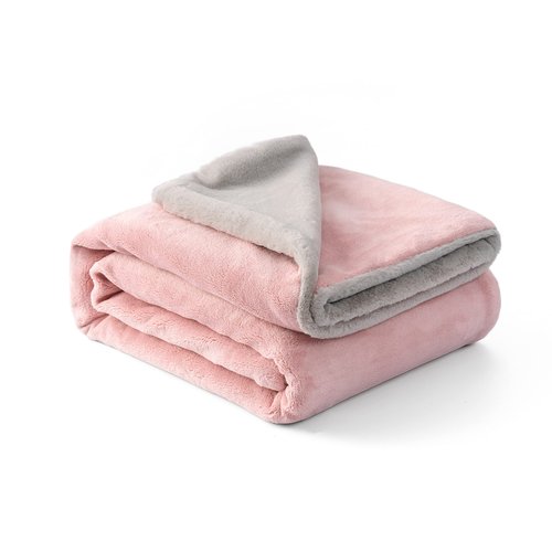 Mellowdy Faux Rabbit Fur Throw Blanket (Lotus Pink, 60x80) - Plush, Luxury, Silky, Fluffy Throw for Couch, Sofa, Bed, Loveseat, Home Decor