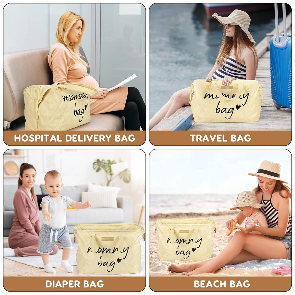 PeraBella Mommy Hospital Bag - Stylish Diaper Tote for New Moms | Spacious & Functional Design