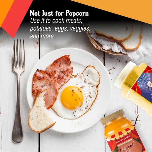 Concession Essentials Movie Night Pack - 1ct of Each Item-32oz Buttery Coconut Oil and 32oz Popcorn Salt for Better Tasting Popcorn-2ct
