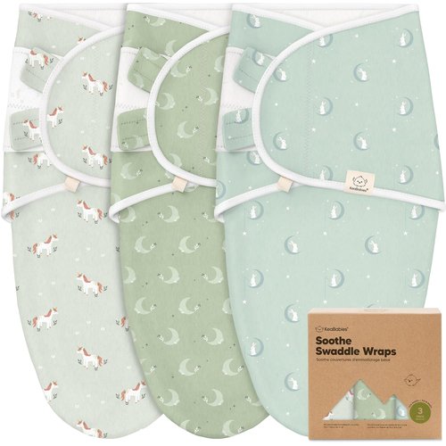 Lunaris Organic Baby Swaddle Sleep Sacks - Soft & Snug for Newborns 0-3 Months | 3-Pack Swaddling Blankets