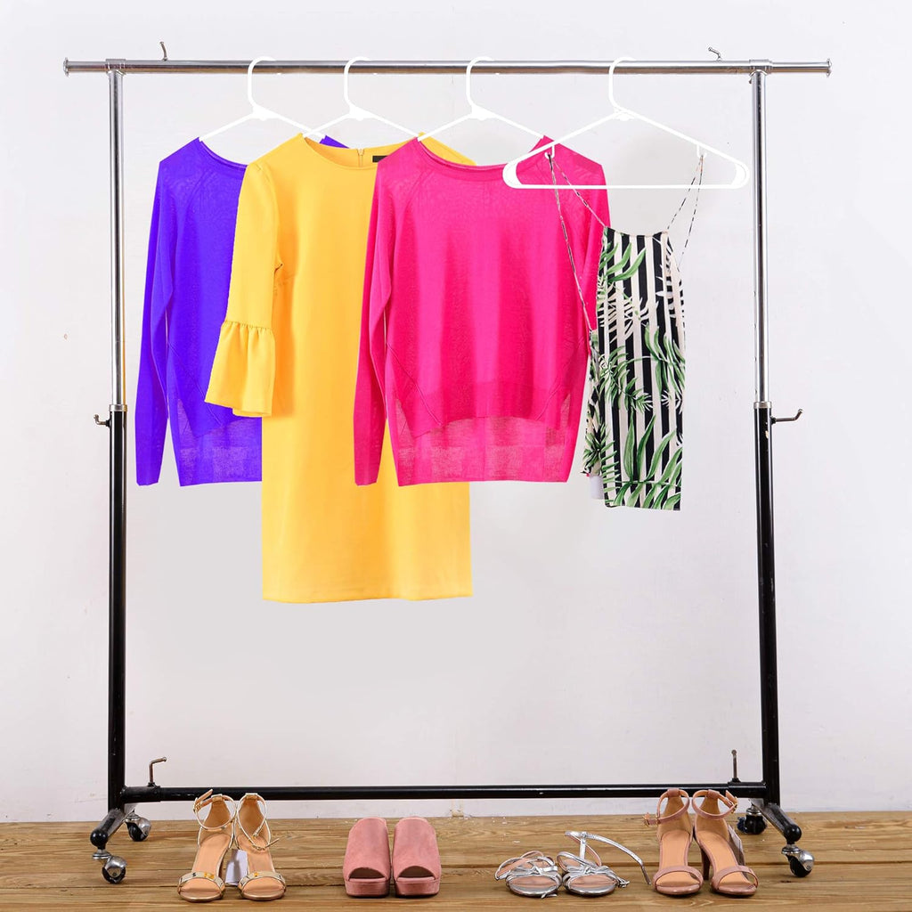 Utopia Home Plastic Hangers - Durable Space-Saving Clothes Organizer - 20 Pack for Shirts, Pants, Skirts & Coats (White)