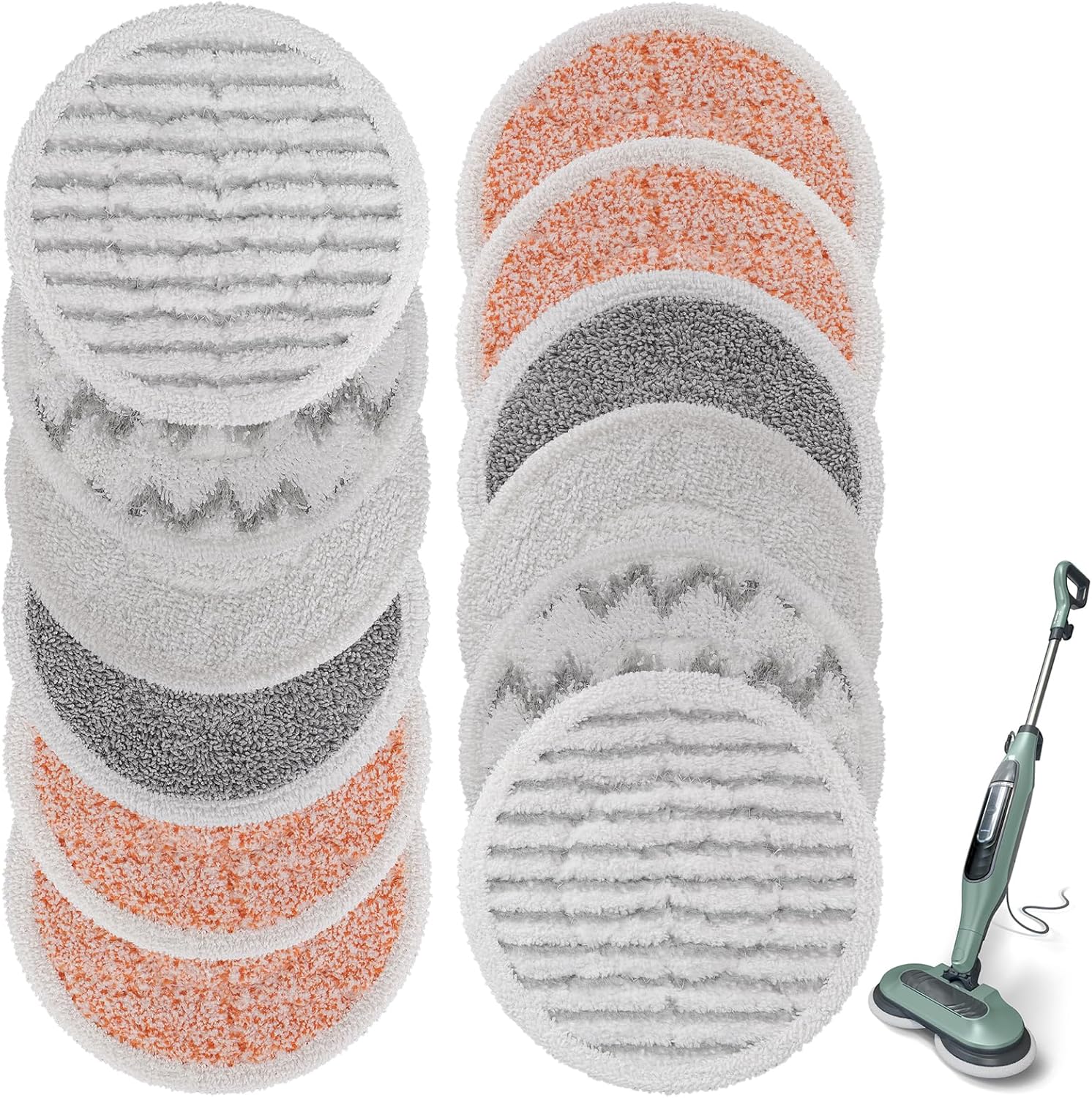 Shark | Steam Mop Pads - 12 Pack Washable Refills for S7000, S7201, S8001 & More