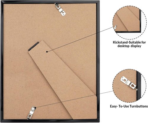 LaVie Home 2x3 Picture Frame - Classic Black Design with HD Plexiglas | Perfect for 2x3 Photos