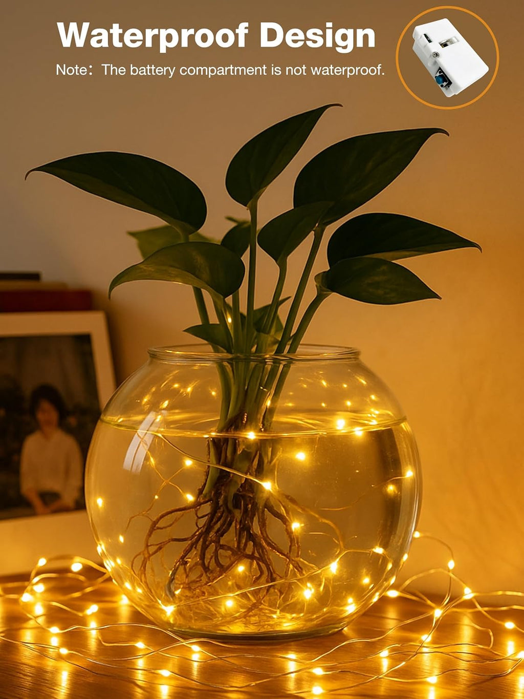 Skiennix 50-Pack Fairy Lights - 7ft Battery Operated Twinkle Lights with Timer | Warm White Decor for Christmas Trees, Parties & DIY Projects