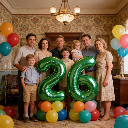 Happy 25th Birthday Decorations | 25 Balloon Numbers - 40 Inch Dark Green Foil for Women