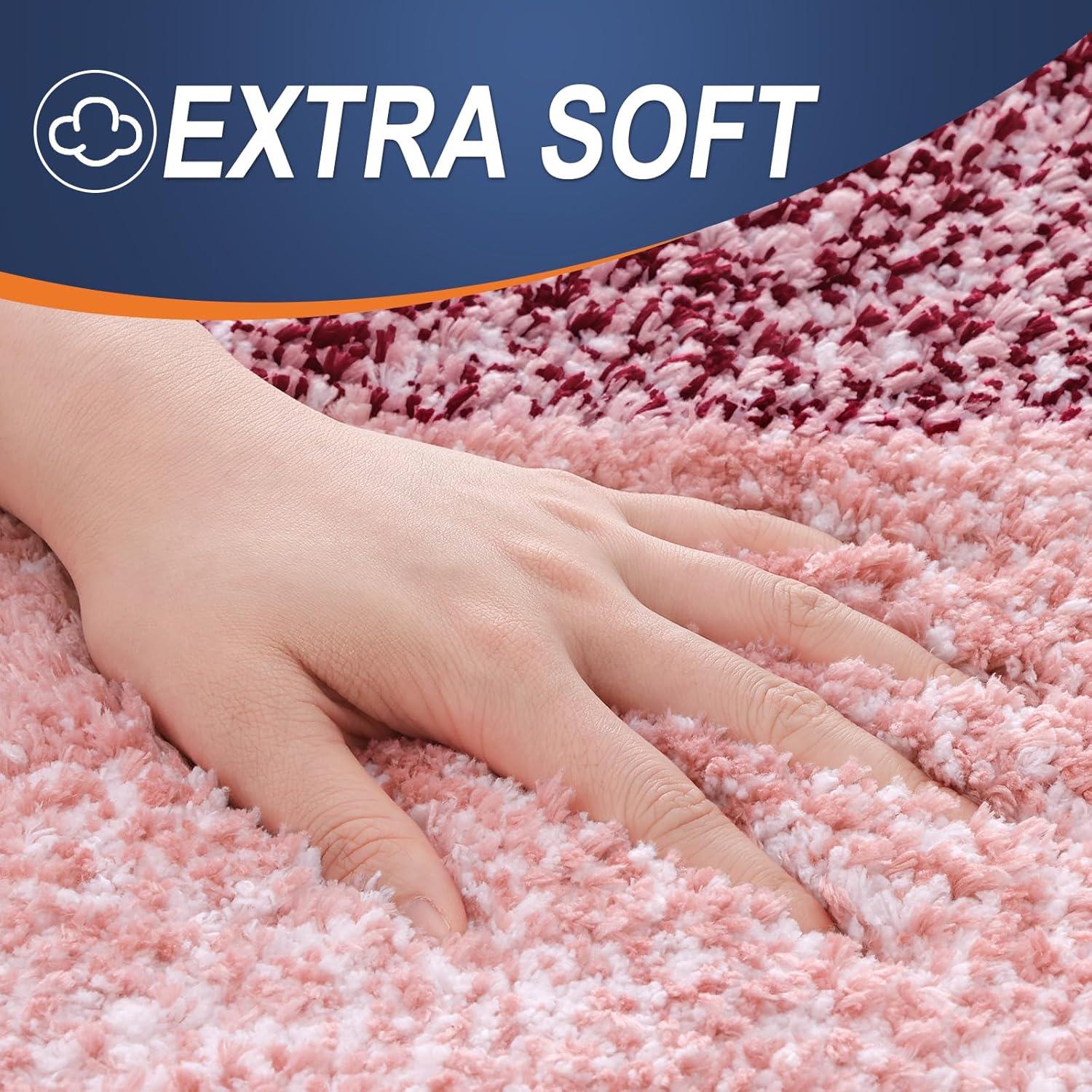 OLANLY Bathroom Rugs - Extra Soft Microfiber Bath Mat with Rubber Backing | Quick Dry, Machine Washable, 30x20, Red