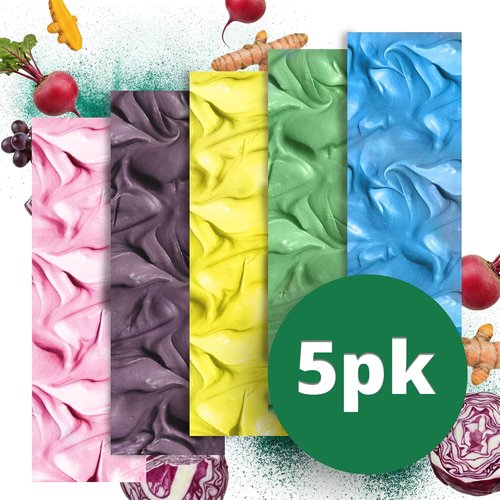 Color Garden Pure Natural Food Coloring - Plant-Based Vegan Non-Toxic Liquid Dye | 5 ct 1 oz Pastels