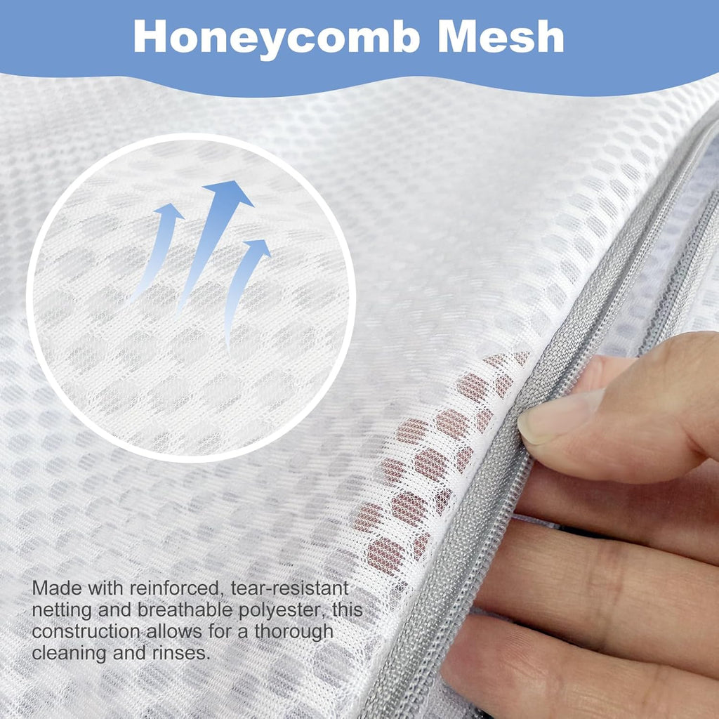 Skiennix Laundry Bags - Extra Durable Mesh Wash Bags for Delicates | 12 x 16 Inch, 4-Pack