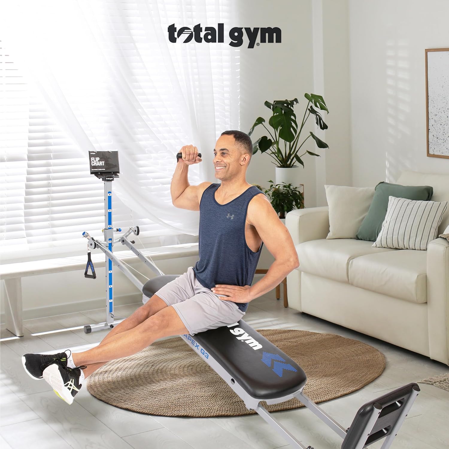 Total Gym Apex G3 - Incline Bodyweight Training Machine with 8 Resistance Levels & Squat Stand