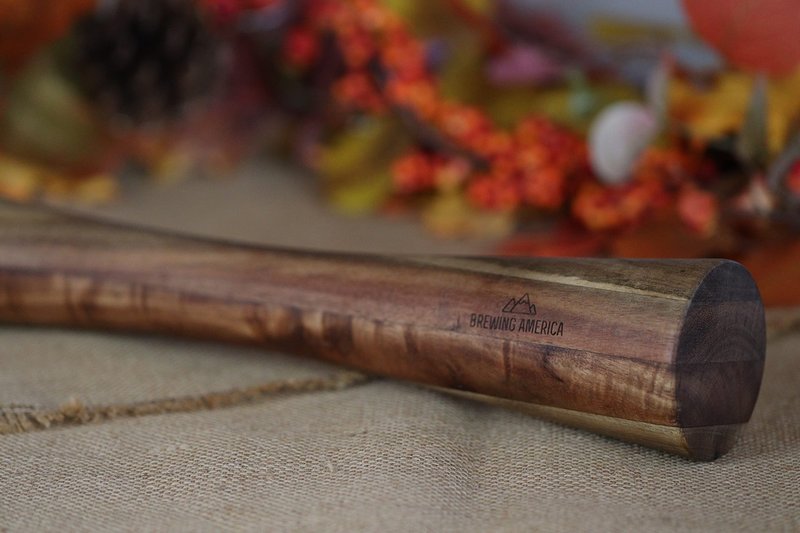 Brewing America Acacia Wood Vegetable Fermentation Tamper - Cabbage Sauerkraut Pounder - Fermenting Food Tool Packer Stomper 12 inches for Mason Jars