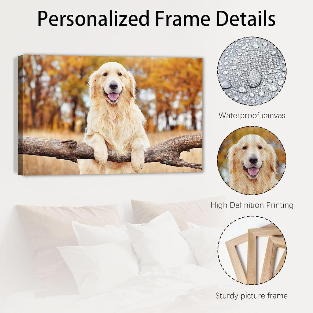 Skiennix Custom Canvas Prints - Personalized Photo Wall Art for Family & Pets | Framed 14x11