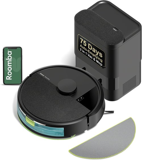 iRobot Roomba 105 Combo Robot Vacuum & Mop - Self-Emptying Dock, LiDAR Navigation, Intense Suction, Multiple Modes