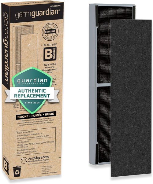 GermGuardian Air Filter B - Genuine HEPA Replacement Filter for Smoke & Pollutants | Fits AC4825, AC4300, AC4880, AC4900, CDAP4500, FLT4825SM