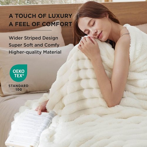 Bedsure Fleece Bed Blanket - Soft & Cozy Queen Size in Grey | 90x90 Inches for Ultimate Comfort
