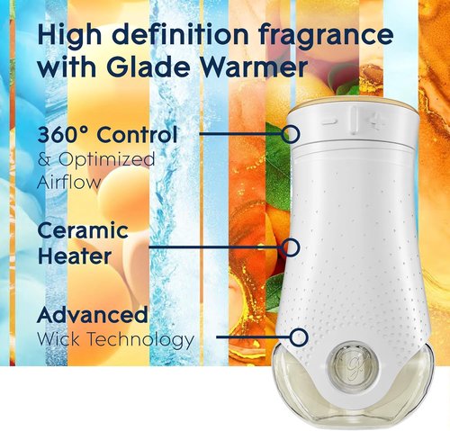 Glade PlugIns Refills Air Freshener - Coastal Sunshine Citrus Scent | 0.67 Fl Oz, 5 Count