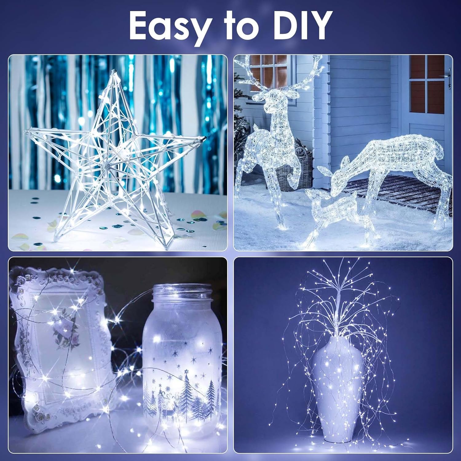 Skiennix 33FT 100 LED Fairy Lights - Waterproof Battery Operated String Lights with Remote & Timer for Indoor/Outdoor Decor