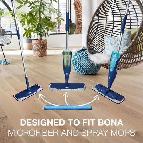 Bona Microfiber Cleaning Pads - Dual Zone Floor Care for Hardwood & Hard Surfaces | Value 3-Pack