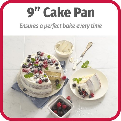 GoodCook Nonstick Steel Round Cake Pan - 9-Inch Gray Design for Effortless Baking