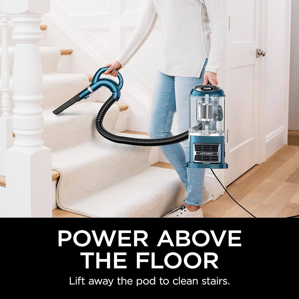 Shark Navigator Lift-Away Upright Vacuum - Self-Cleaning Brushroll & HEPA Filter | Ideal for Pets, Teal, ZU503AMZ