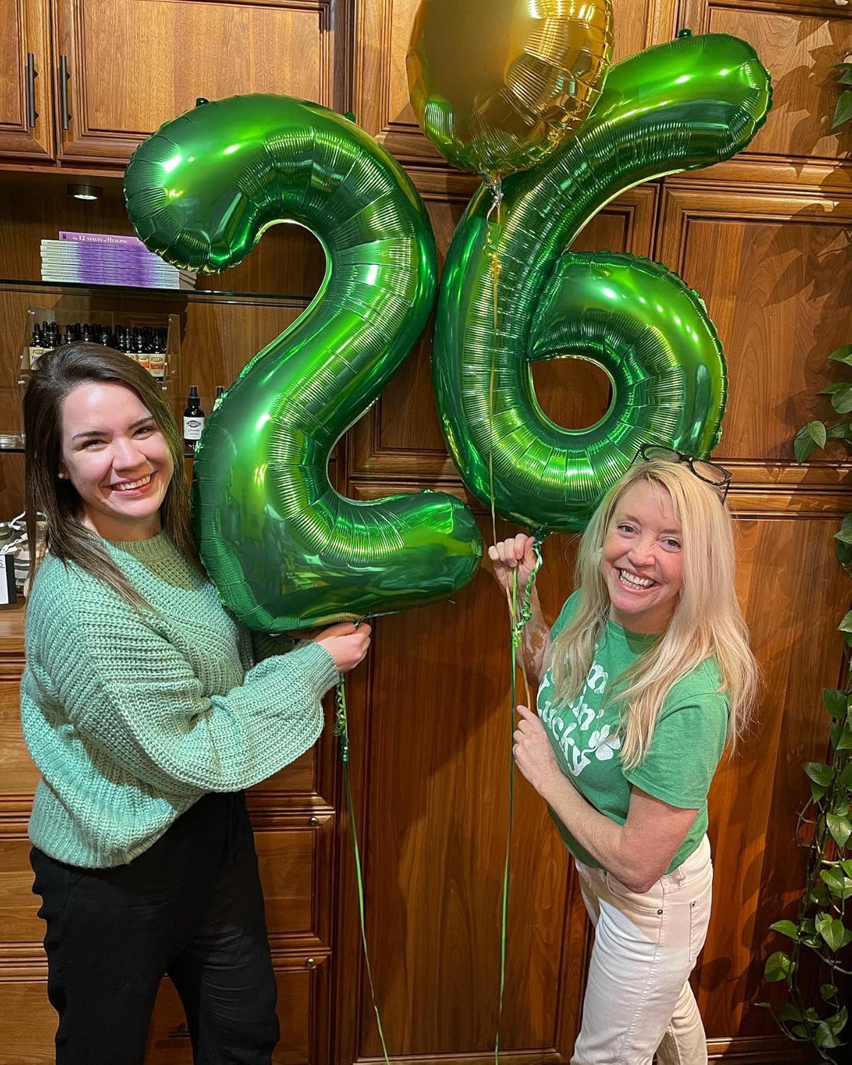 Number 6 Foil Balloon - Dark Green 40 Inch Giant Balloon for 6th Birthday Party Decorations