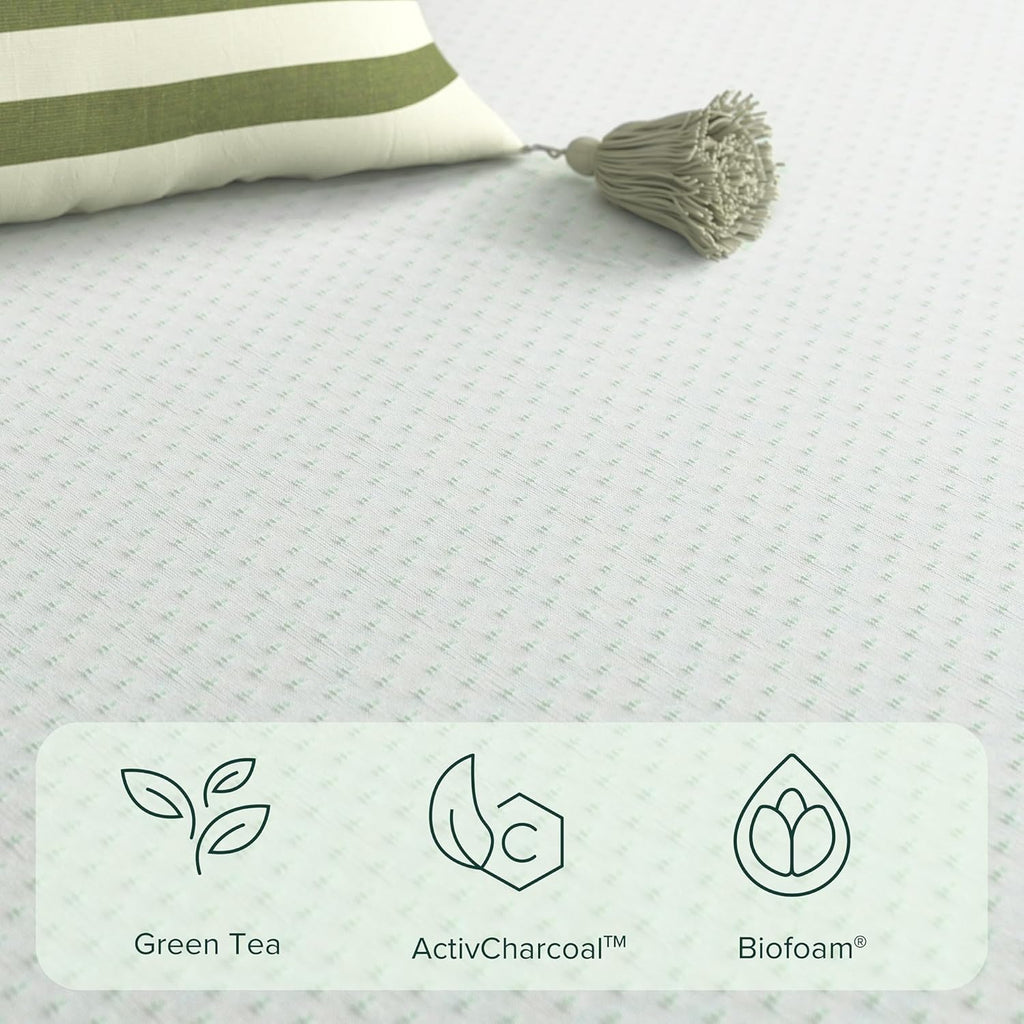 Zinus 6 Inch Green Tea Memory Foam Mattress - Queen Size | Fiberglass Free & CertiPUR-US Certified