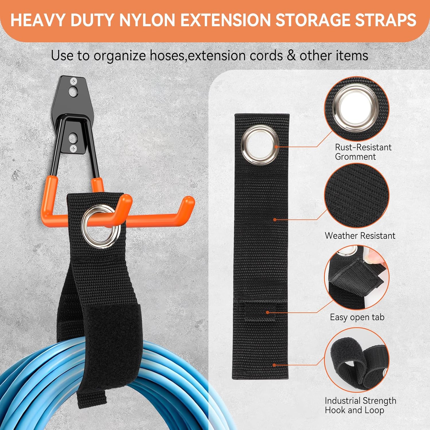Skiennix Heavy Duty Garage Hooks - 14 Pack Utility Steel Wall Mount Tool Organizer for Bikes, Ladders & Garden Tools