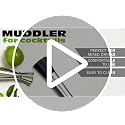 8-Inch Stainless Steel Cocktail Muddler with Grooved Nylon Head - Bar Tool