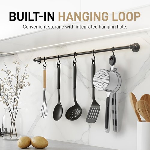 Bellemain 15oz Large Potato Ricer for Mashed Potatoes, Stainless Steel Mashed Potato Masher & Squeezer, Easy-To-Clean Professional-Grade Hand Vegetable Ricer, Kitchen Tool, Food Press & Food Mill