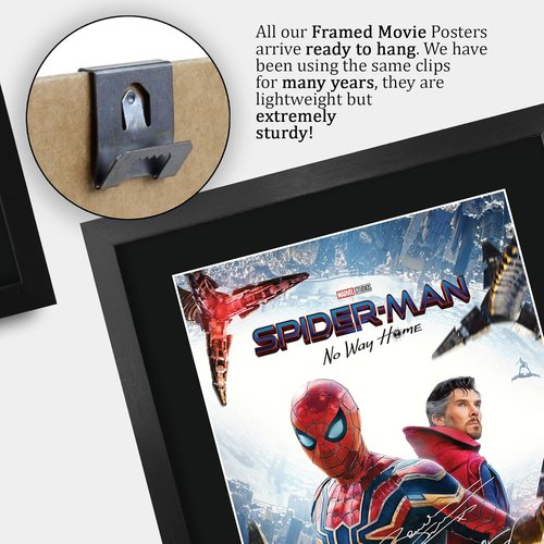 HWC Trading Spider-Man Movie Poster - Tom Holland Signed Framed Print | 16" x 12" Autographed Display