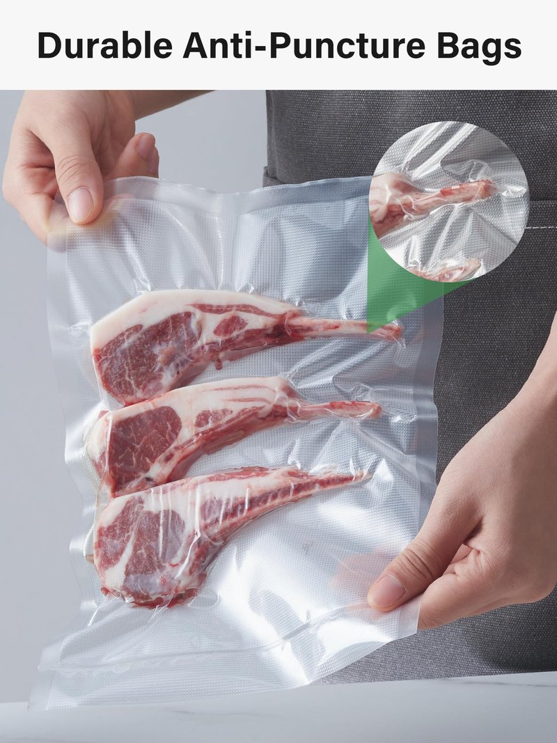 Kootek Vacuum Sealer Bags for Food, 150 Gallon 11" x 16", Quart 8" x 12" and Pint 6" x 10" Vacuum Seal Bags, Commercial Grade, BPA Free, Pre Cut Freezer Bags for Food Storage, Meal Prep or Sous Vide