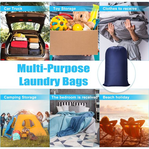 20 Pcs Laundry Bag Washable Travel Laundry Bags with Drawstring Lock Closure Large Heavy Duty for Camping Tent Blankets Dirty Clothes Yarn Fabric Storage, Multi Use