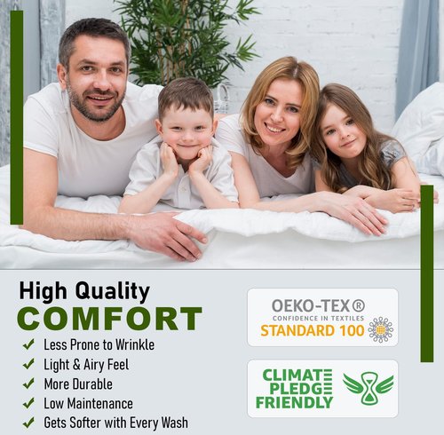RUVANTI 100% Cotton Fitted Sheet Full Size Only - Crispy Cooling Percale Sheet - Breathable & Durable - Deep Pocket 16 Inches (Fits up to 18") - Deep Navy - 1 Piece