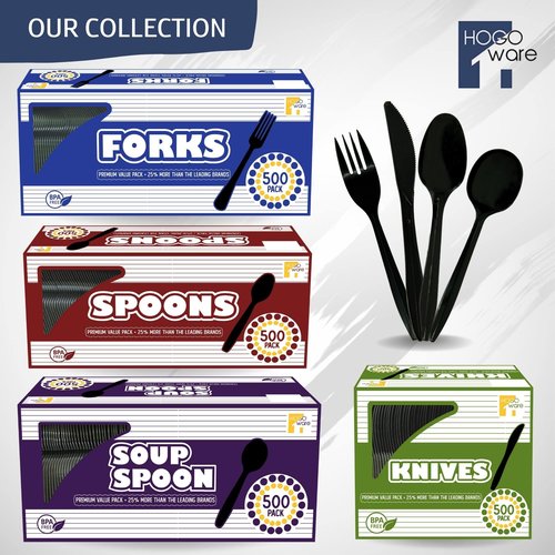 500 White Plastic Spoons silverware disposable cutlery set utensil plasticware kitchen compostable picnic office home bulk flatware box birthday party supplies Spoon wholesale bbq picnic
